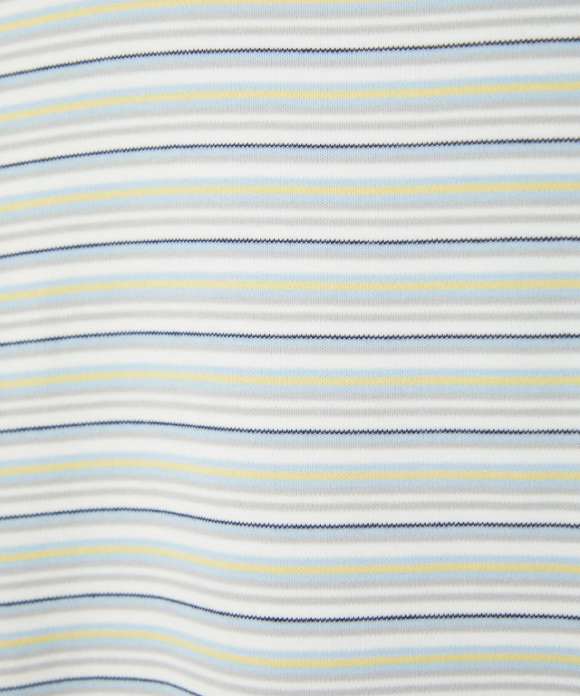 マルチボーダー スムース ハイネックカットソー