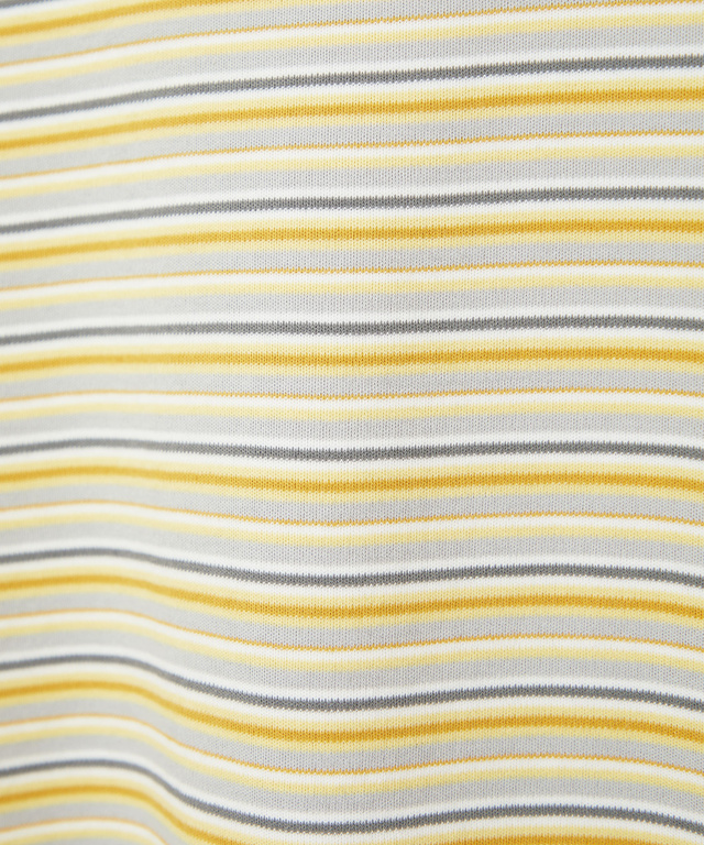 マルチボーダー スムース ハイネックカットソー