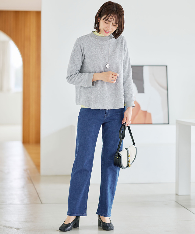 メロー ハイネック カットソー