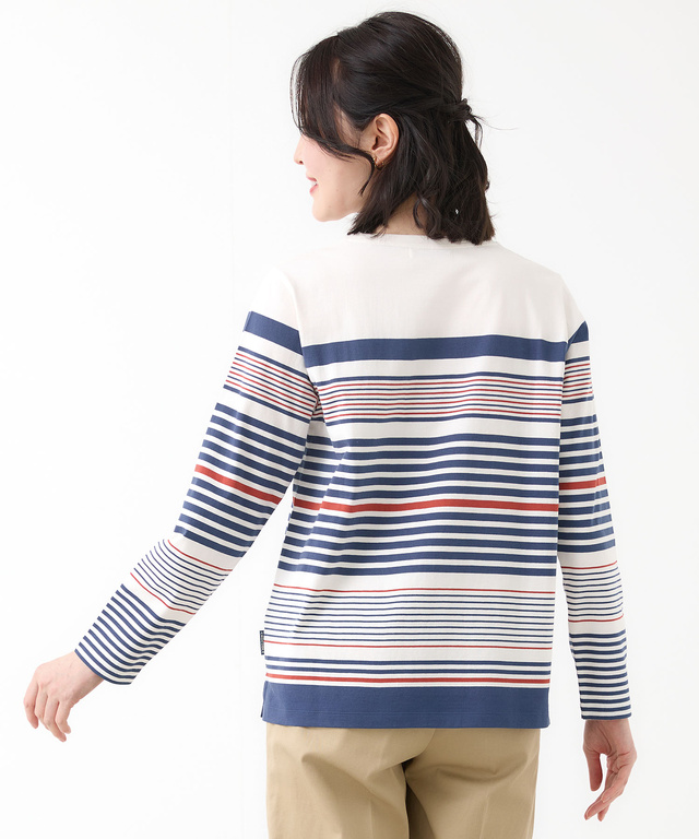 パネルボーダー 長袖 Tシャツ