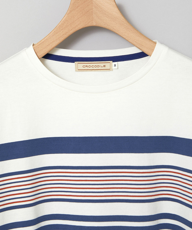 パネルボーダー 長袖 Tシャツ