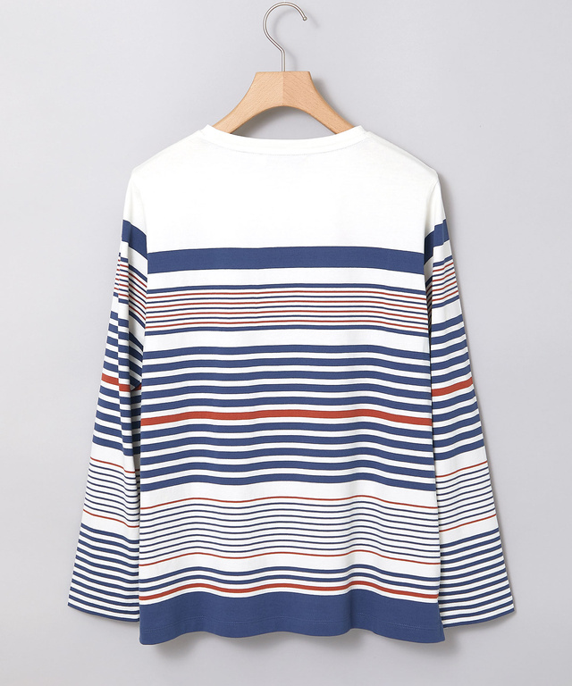 パネルボーダー 長袖 Tシャツ