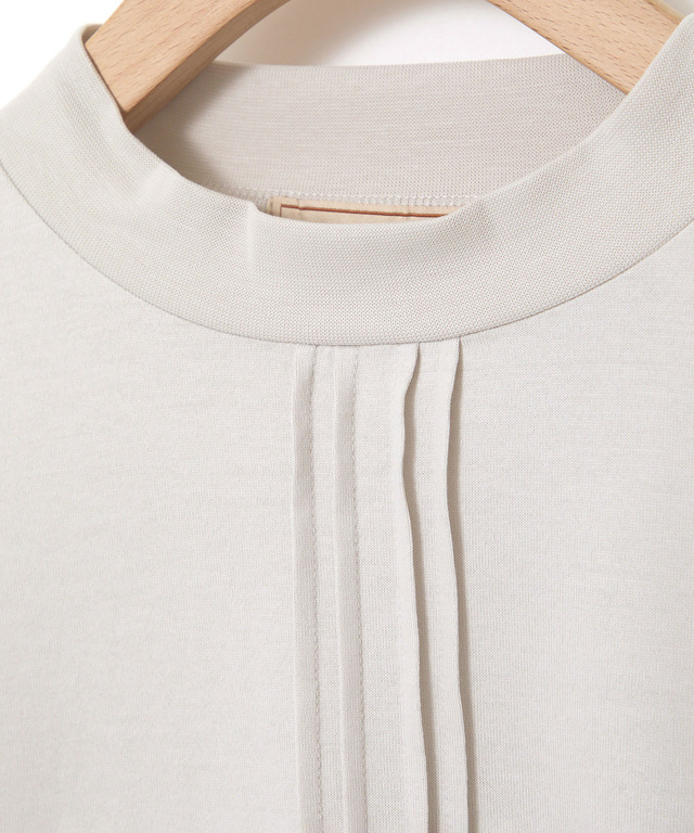 天竺 モックネック Tシャツ