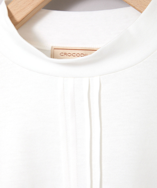 天竺 モックネック Tシャツ