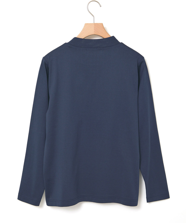 天竺 モックネック Tシャツ