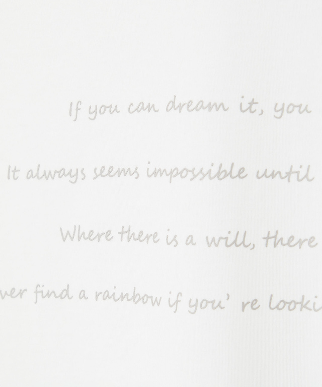 メッセージプリント 七分袖 Tシャツ