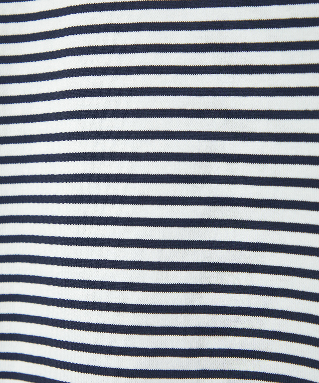 ボーダー 切り替え 七分袖Tシャツ