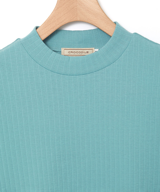 リブ ハイネック タンクトップ