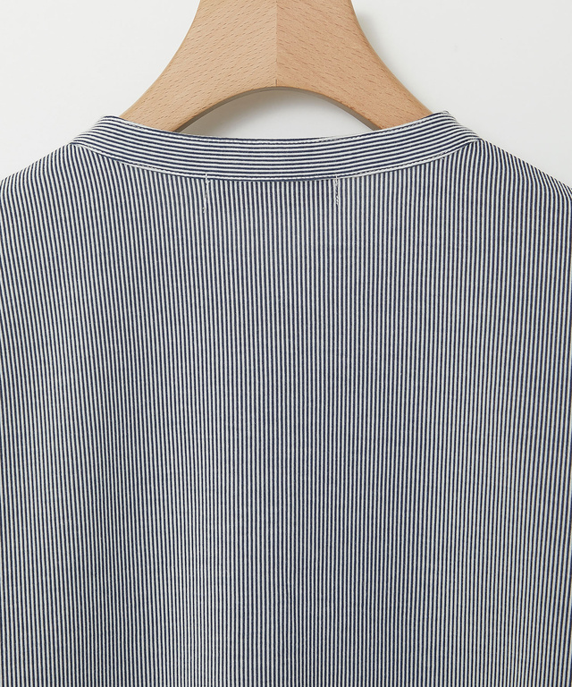 ストライプ ピンタック チュニック