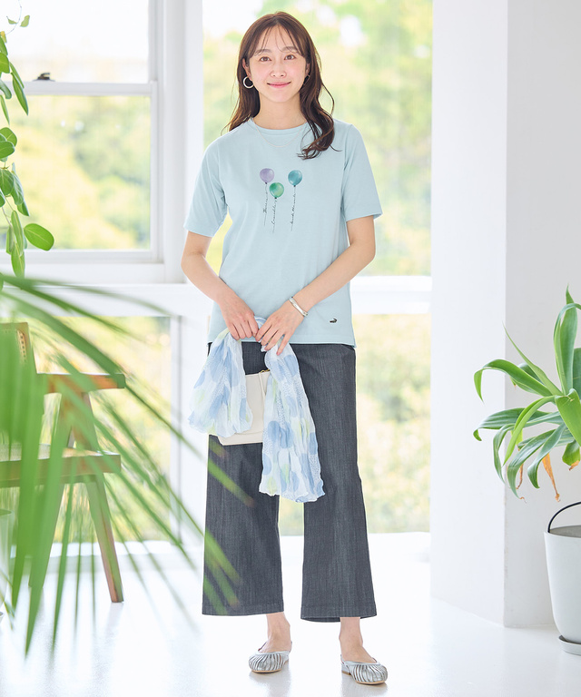 バルーンプリント 半袖 Tシャツ【吸汗速乾】