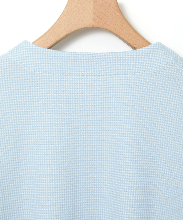 ワッフル生地 切り替え カーディガン