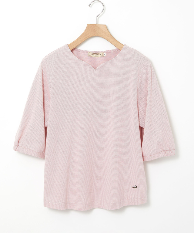 ピンボーダー パフスリーブ カットソー