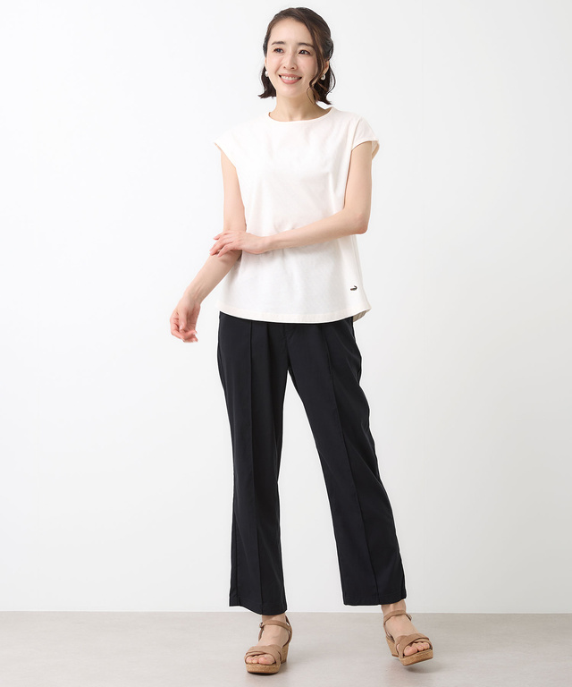 スノーコットン フレンチフリーブ カットソー【接触冷感】