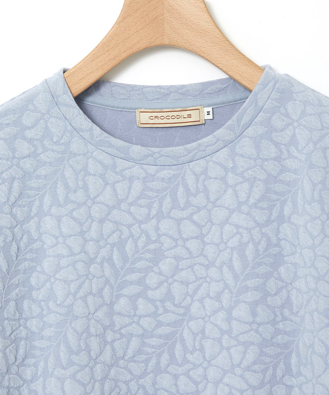 ボタニカル柄 ジャカード カットソー