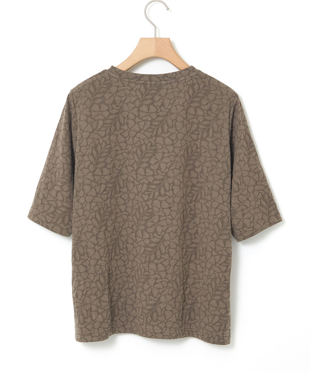 ボタニカル柄 ジャカード カットソー