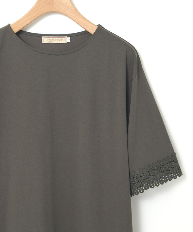 レース チュニック丈 Tシャツ
