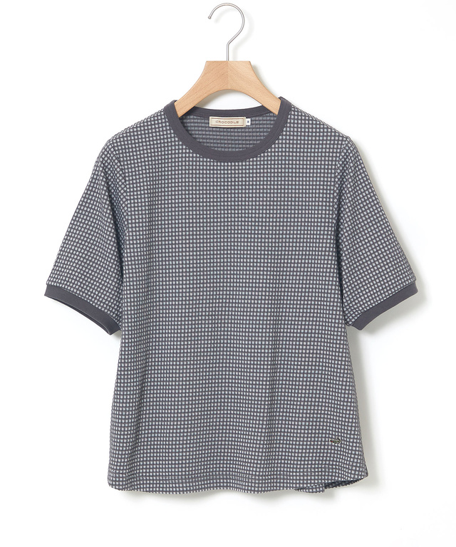 ギンガムチェック ジャカード Tシャツ
