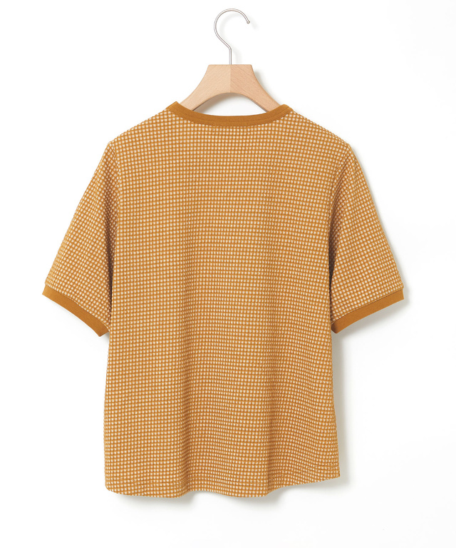 ギンガムチェック ジャカード Tシャツ