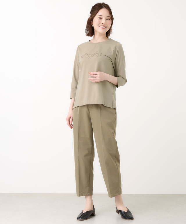 ロゴプリント 七分袖 Tシャツ
