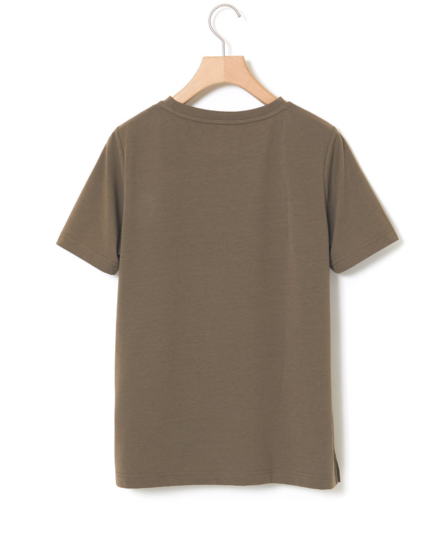プレーティング天竺 スタンププリント Tシャツ