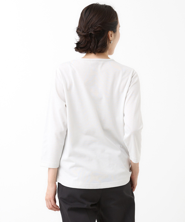 トランク柄プリント 七分袖 Tシャツ