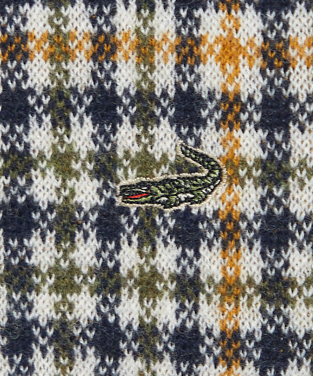 クロコダイルタータン ウールブレンド カーディガン