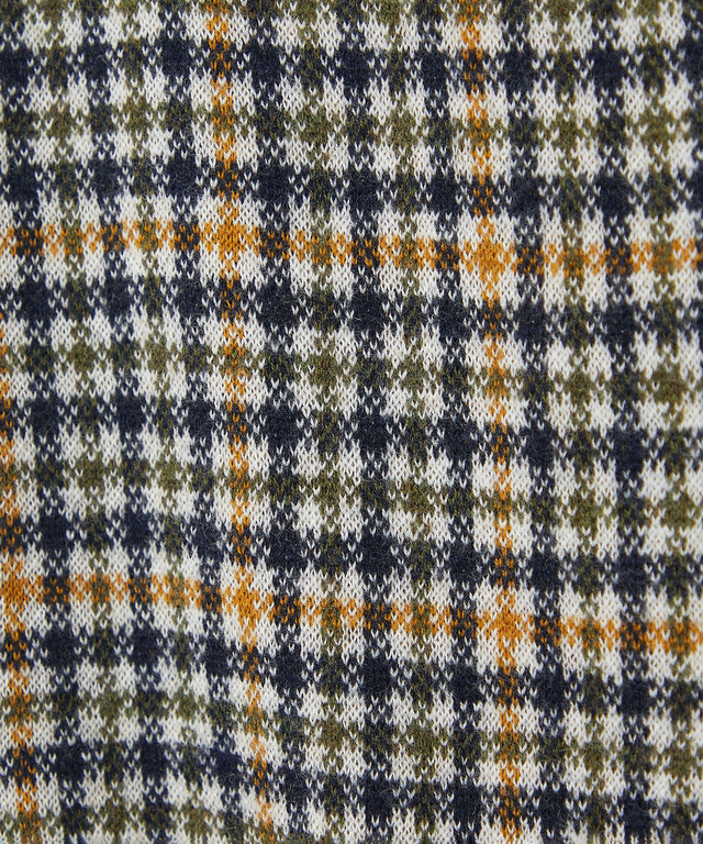 クロコダイルタータン ウールブレンド カーディガン