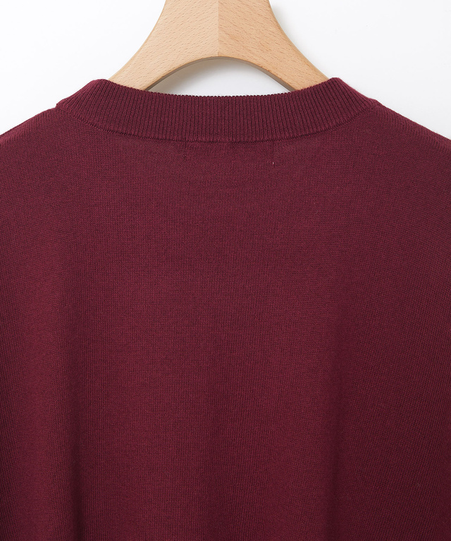 ウールブレンド ポンチョ風 ニット ベスト【手洗いOK】