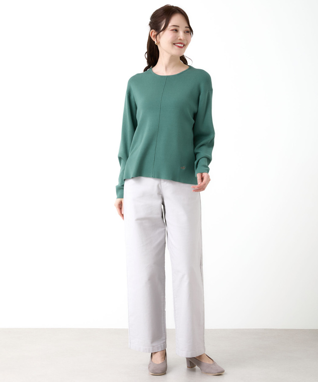 レーヨン混 プルオーバー ニット【手洗いOK】