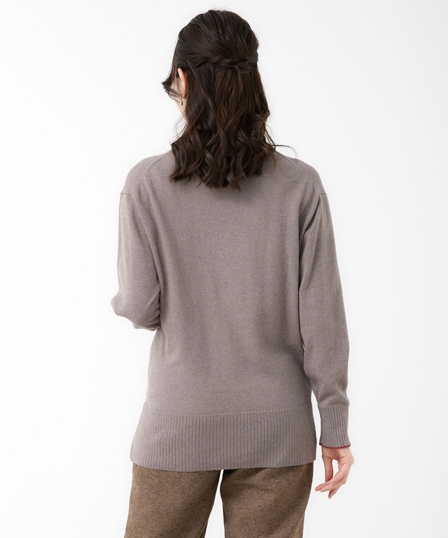 ウールブレンド スリット ニット【手洗いOK】