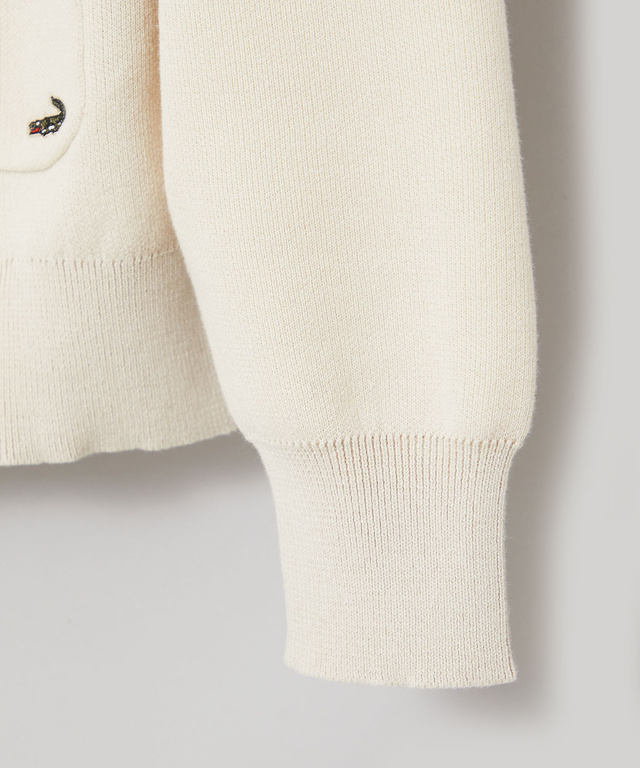 クルーネック ダブルニット カーディガン【手洗いOK】