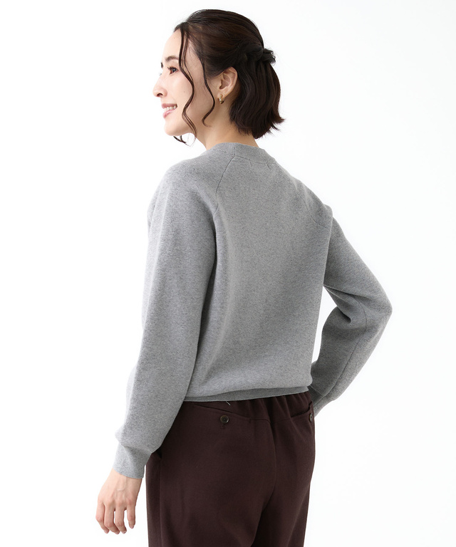 ロゴ ニット トレーナー【手洗いOK】