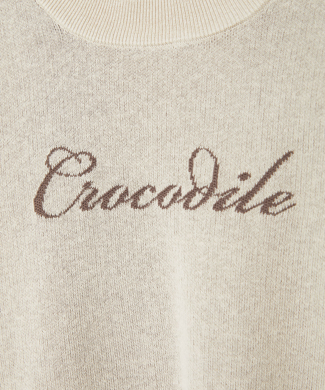 ロゴ ニット トレーナー【手洗いOK】