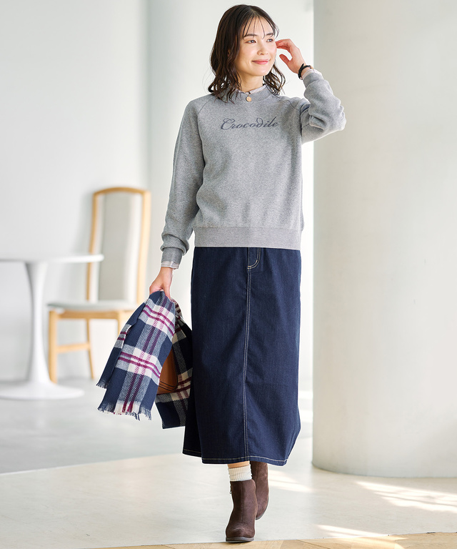 ロゴ ニット トレーナー【手洗いOK】