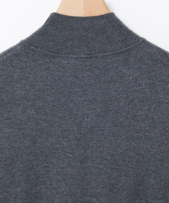 ウールブレンド アゼハイネック ニットカットソー【手洗いOK】