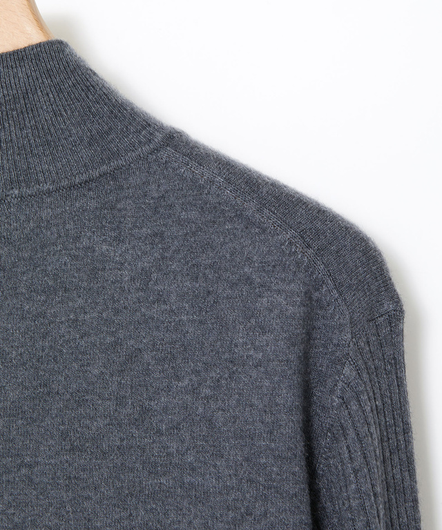 ウールブレンド アゼハイネック ニットカットソー【手洗いOK】