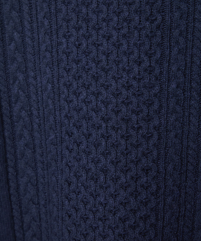 ウールブレンド ストライプ ドッキング ニット【手洗いOK】【オンラインショップ限定】