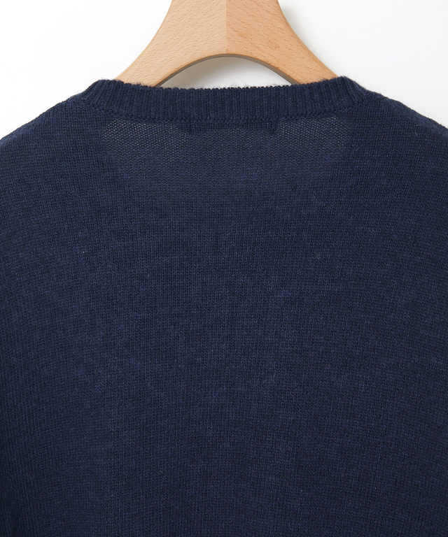 ウールブレンド ストライプ ドッキング ニット【手洗いOK】【オンラインショップ限定】