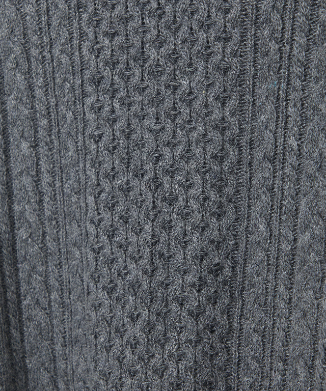 ウールブレンド ストライプ ドッキング ニット【手洗いOK】【オンラインショップ限定】