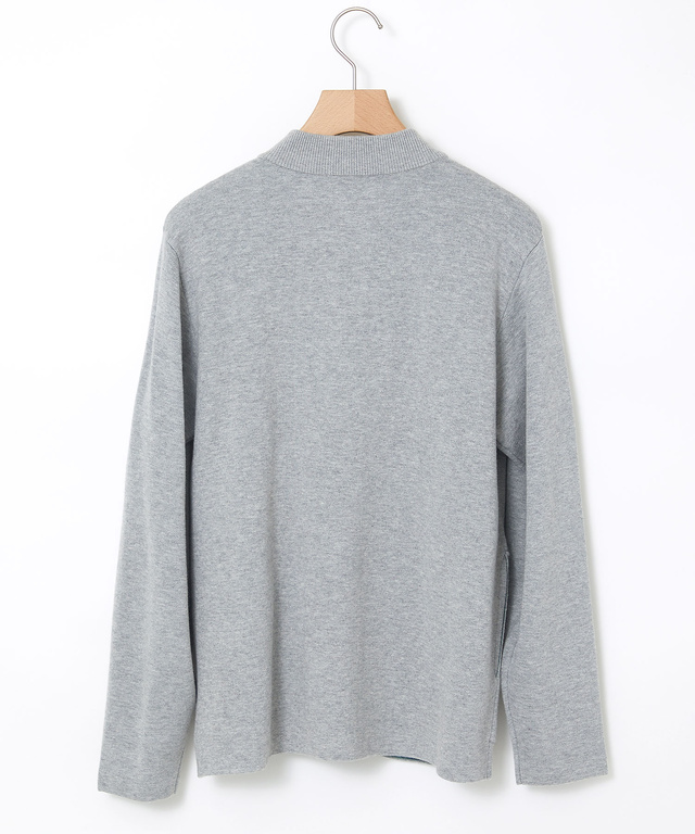 シルクブレンド ジップアップ ニット カーディガン