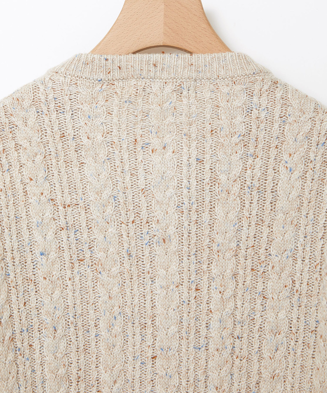 ウールブレンド ネップ ニット【手洗いOK】