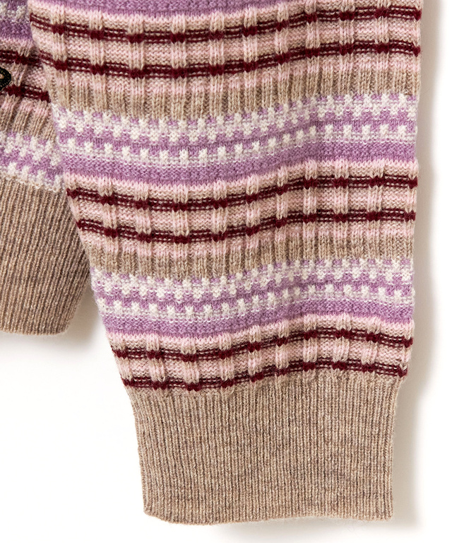 ウールブレンド マルチカラーボーダー ニット【手洗いOK】