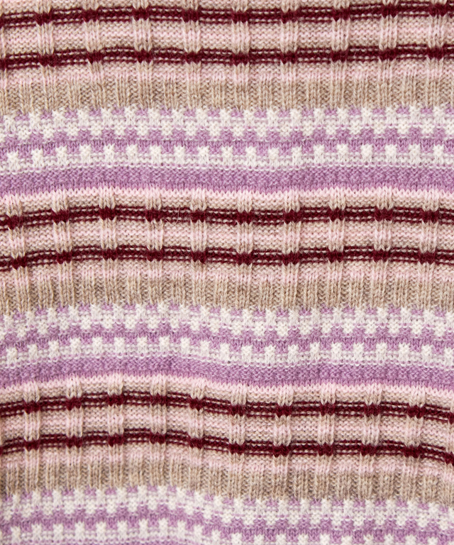 ウールブレンド マルチカラーボーダー ニット【手洗いOK】