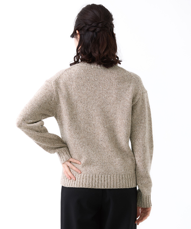 ウールブレンド カラーネップ ニット【手洗いOK】