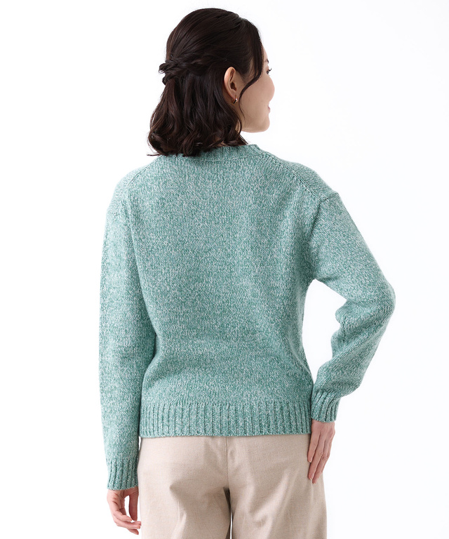 ウールブレンド カラーネップ ニット【手洗いOK】