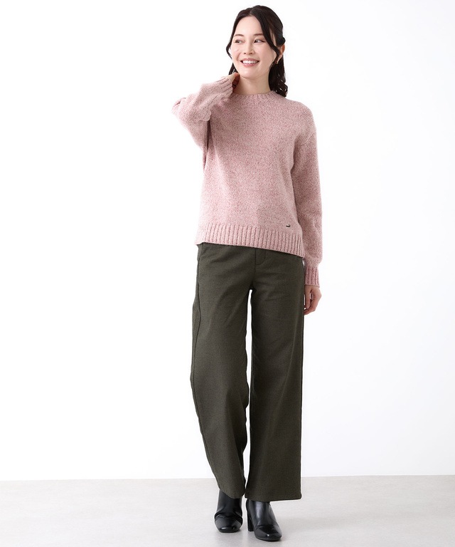 ウールブレンド カラーネップ ニット【手洗いOK】