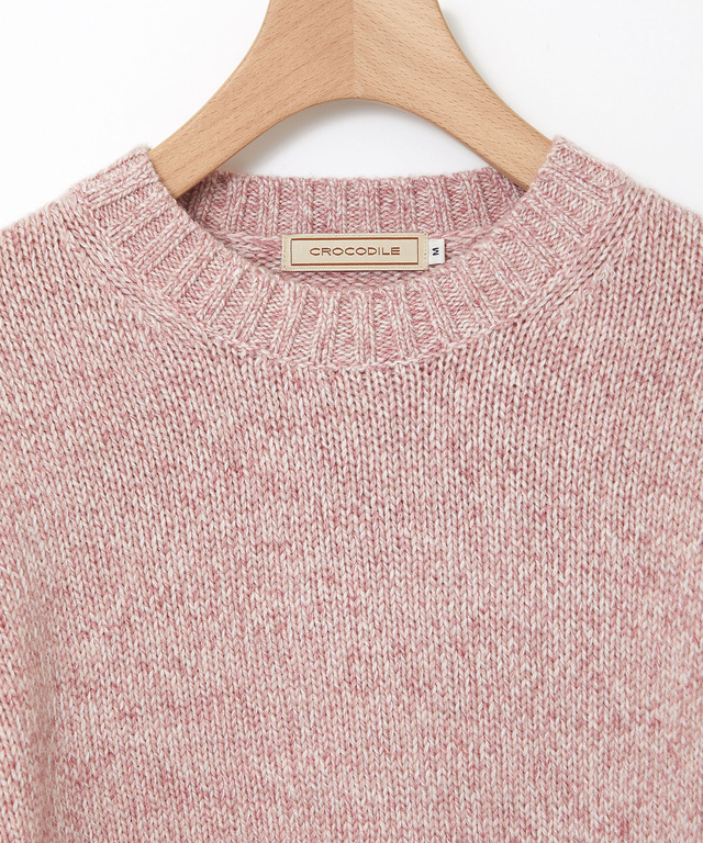 ウールブレンド カラーネップ ニット【手洗いOK】