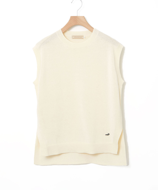 クルーネック ニット ベスト【手洗いOK】