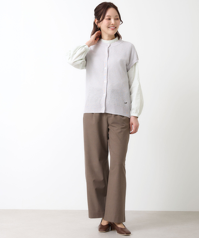 ペーパーヤーン ニット ベスト【手洗いOK】