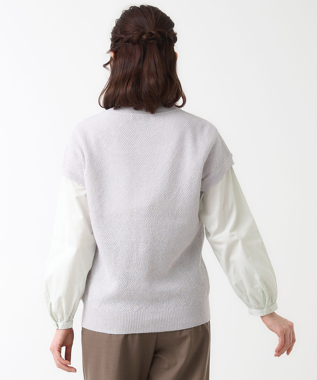 ペーパーヤーン ニット ベスト【手洗いOK】